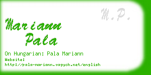 mariann pala business card